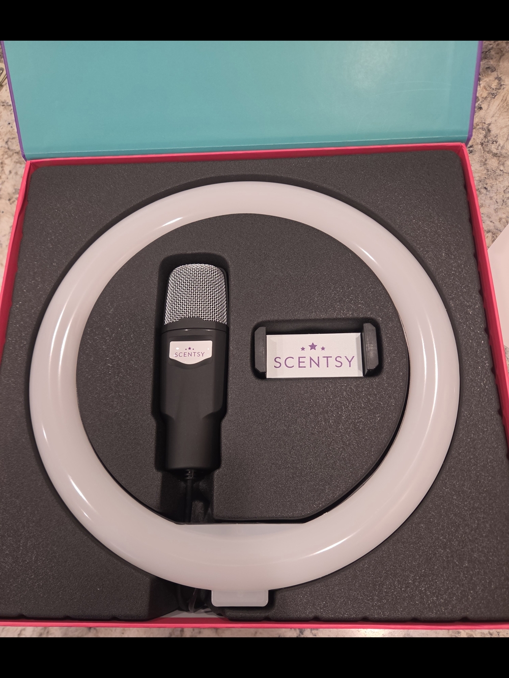Scentsy Purple and White Streaming Kit Box